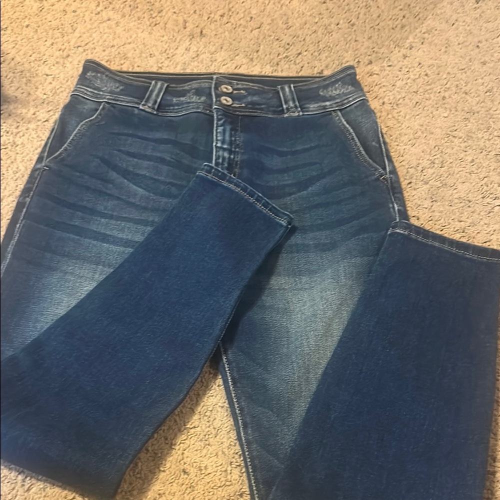 KanCan Blue High Rise Skinny Jeans with Modern Fade